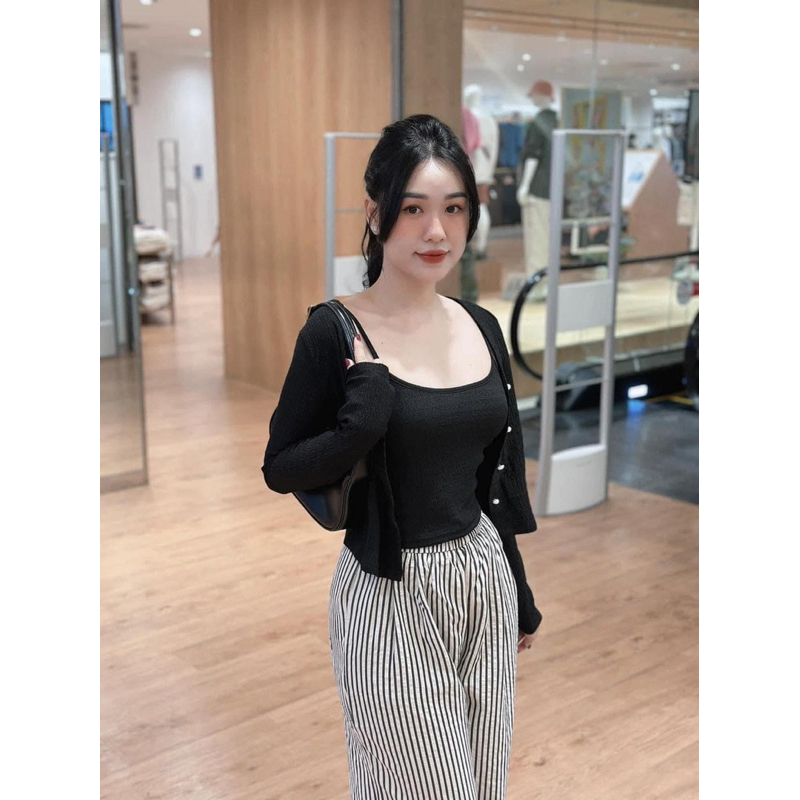 Set áo 2 dây + cadigan xốp WG.WE  🌷
