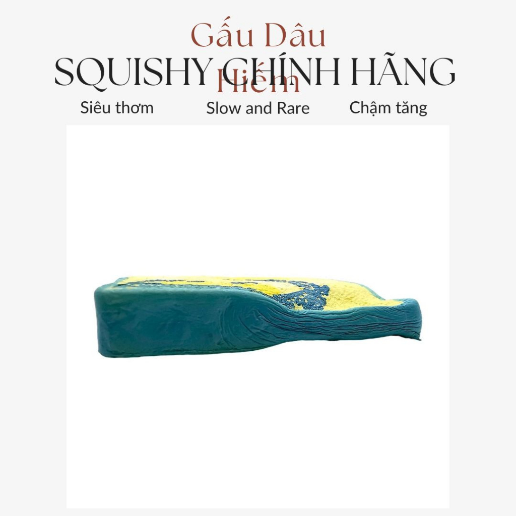 Đồ chơi squishy chính hãng gấu dâu đồ chơi bóp tay giảm stress căng thẳng chậm tăng hình vuông 6cm