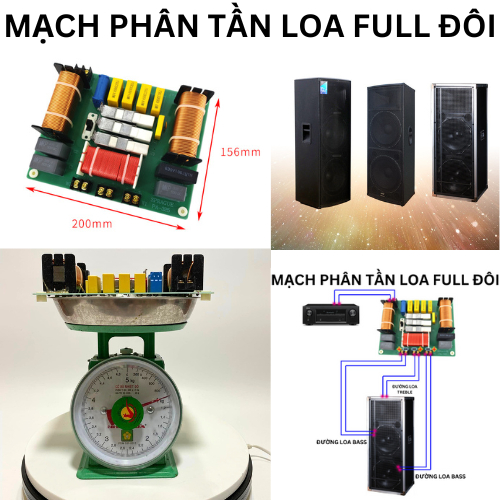 PHÂN TẦN 2 BASS 1 TRÉP CHO LOA BASS 40 50 PA325 - GIÁ 1 MẠCH - MẠCH PHÂN TẦN FUN ĐÔI - PHÂN TẦN FULL ĐÔI