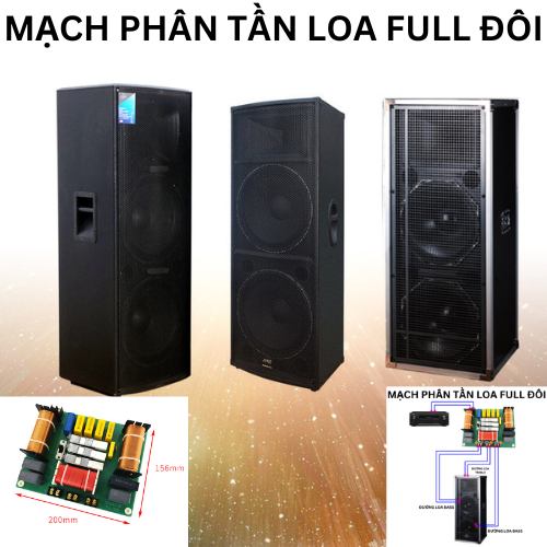 PHÂN TẦN 2 BASS 1 TRÉP CHO LOA BASS 40 50 PA325 - GIÁ 1 MẠCH - MẠCH PHÂN TẦN FUN ĐÔI - PHÂN TẦN FULL ĐÔI