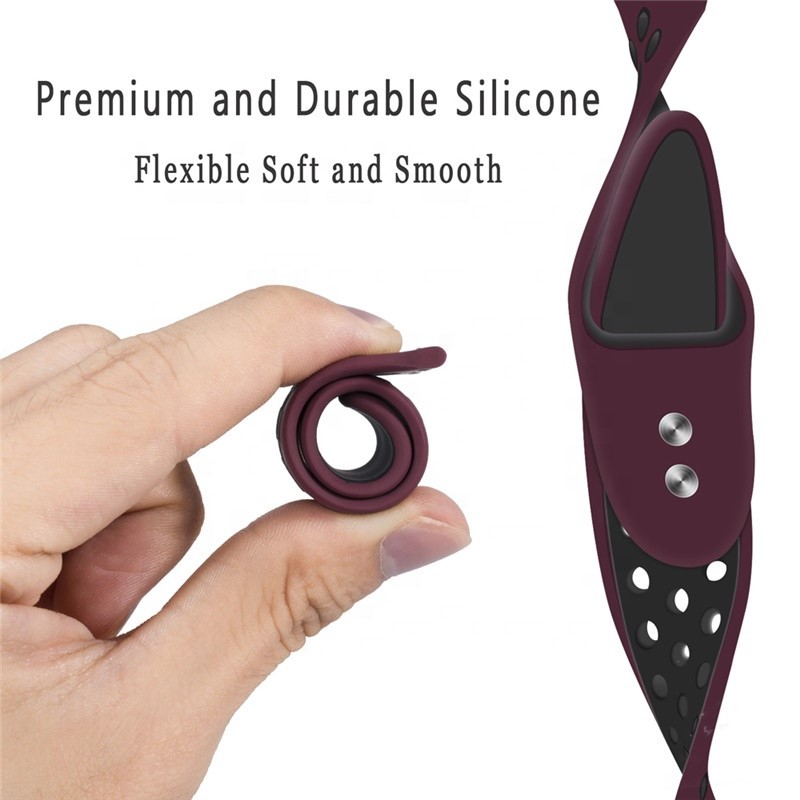 Dây Đeo Cao Su Nike Sport Cho Đồng Hồ Thông Minh AW 8/7/6/5/SE/4/3/2/1 Size 38mm 40mm 41mm 42mm 44mm 45mm SAIGONAW