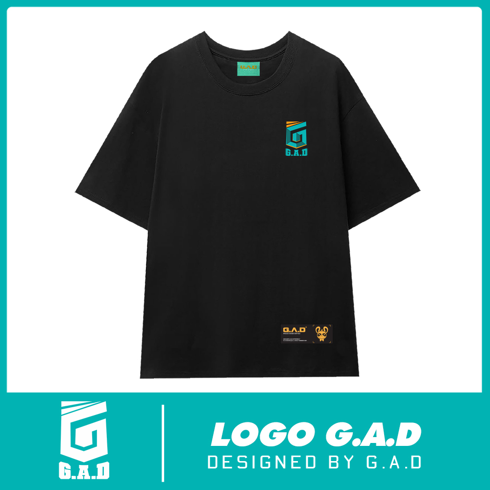 LOGO G.A.D Tee - Áo thun from rộng tay lỡ, local brand G.A.D, unisex nam và nữ 100% cotton, hàng chí