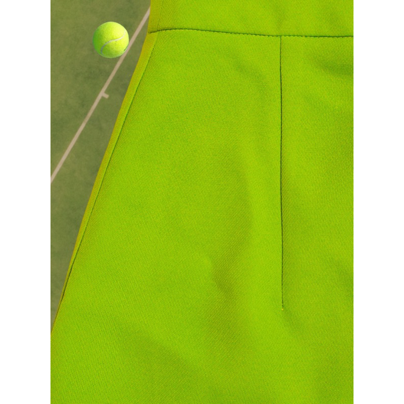 Chân váy chữ a xanh neon