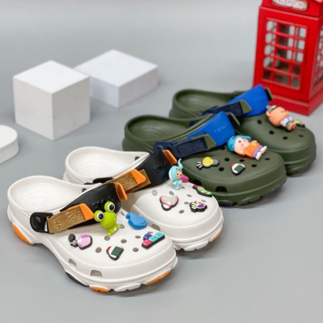 depcrosss AT - Dép Cross All Terrain Clog Ver 2 Chính Hãng, thiết kế nhựa phối quai vải, đúc nguyên đôi nhẹ bền -SAUVUIV