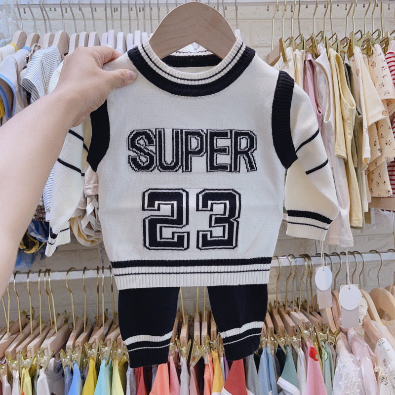 Bộ đồ len super 23 siêu xinh cho bé hàng QC