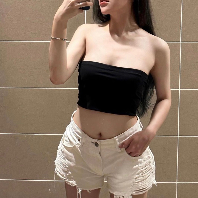 Quần short jean ÂU MỸ rách kiểu túi lòi, Quần short nữ vintage màu Trắng LE/VIS size XS-XXL - SEE STORE