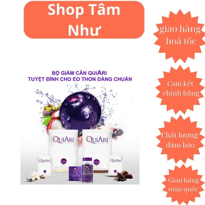 Bộ Đôi Giảm Cân Quiari shake, Quiari Energy Thực Phẩm Chức Năng