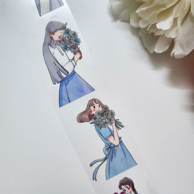 𝓚𝓻𝓲𝓼𝓷𝓪.𝓻𝓸𝓸𝓶 ♡ Kaixun studio - Chu kì 300cm cuộn băng dán cô gái và hoa "𝑶𝒗𝒆𝒓 𝒇𝒍𝒐𝒘𝒆𝒓𝒔"