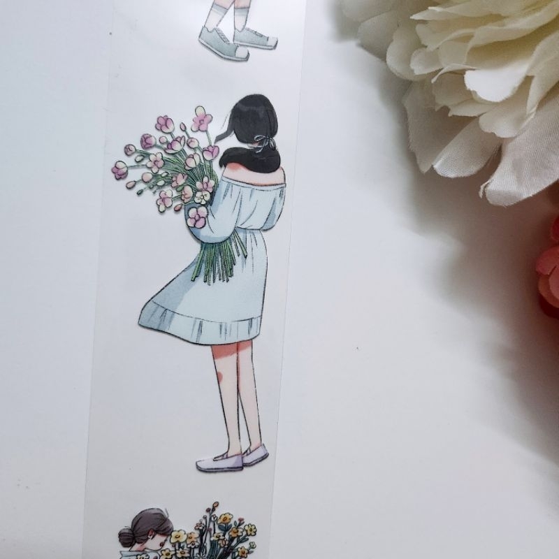 𝓚𝓻𝓲𝓼𝓷𝓪.𝓻𝓸𝓸𝓶 ♡ Kaixun studio - Chu kì 300cm cuộn băng dán cô gái và hoa "𝑶𝒗𝒆𝒓 𝒇𝒍𝒐𝒘𝒆𝒓𝒔"