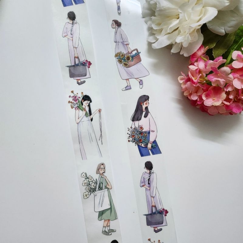 𝓚𝓻𝓲𝓼𝓷𝓪.𝓻𝓸𝓸𝓶 ♡ Kaixun studio - Chu kì 300cm cuộn băng dán cô gái và hoa "𝑶𝒗𝒆𝒓 𝒇𝒍𝒐𝒘𝒆𝒓𝒔"