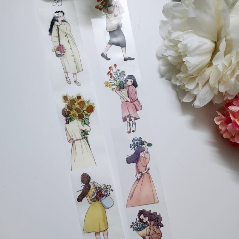 𝓚𝓻𝓲𝓼𝓷𝓪.𝓻𝓸𝓸𝓶 ♡ Kaixun studio - Chu kì 300cm cuộn băng dán cô gái và hoa "𝑶𝒗𝒆𝒓 𝒇𝒍𝒐𝒘𝒆𝒓𝒔"