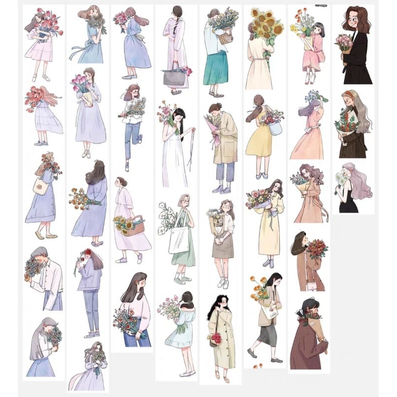 𝓚𝓻𝓲𝓼𝓷𝓪.𝓻𝓸𝓸𝓶 ♡ Kaixun studio - Chu kì 300cm cuộn băng dán cô gái và hoa "𝑶𝒗𝒆𝒓 𝒇𝒍𝒐𝒘𝒆𝒓𝒔"