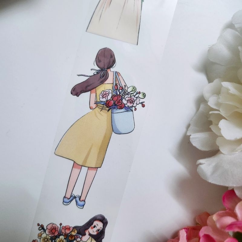 𝓚𝓻𝓲𝓼𝓷𝓪.𝓻𝓸𝓸𝓶 ♡ Kaixun studio - Chu kì 300cm cuộn băng dán cô gái và hoa "𝑶𝒗𝒆𝒓 𝒇𝒍𝒐𝒘𝒆𝒓𝒔"