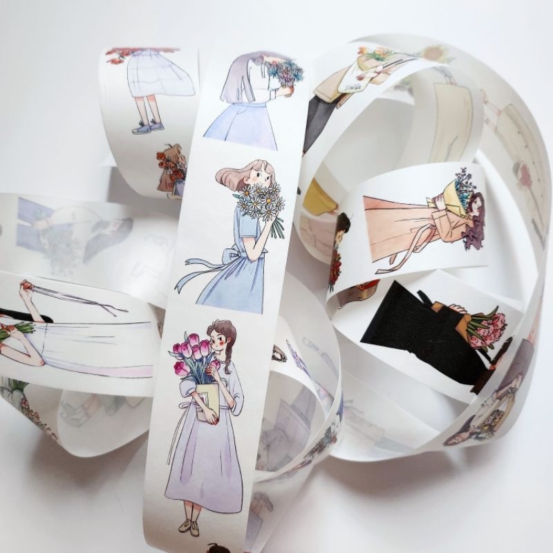 𝓚𝓻𝓲𝓼𝓷𝓪.𝓻𝓸𝓸𝓶 ♡ Kaixun studio - Chu kì 300cm cuộn băng dán cô gái và hoa "𝑶𝒗𝒆𝒓 𝒇𝒍𝒐𝒘𝒆𝒓𝒔"