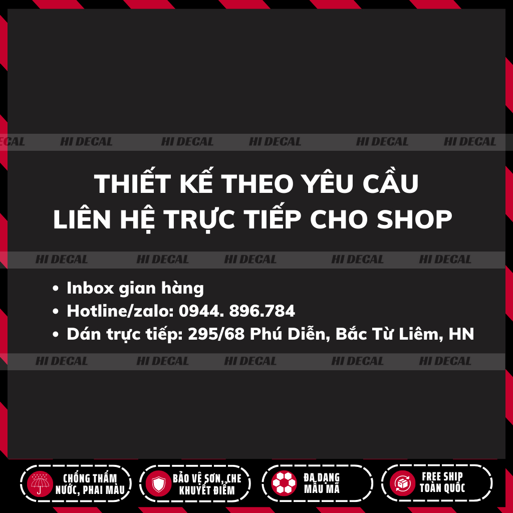 Tem decal theo yêu cầu