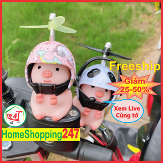 Heo phát sáng .Gắn mũ bảo hiểm phát sáng gắn xe đạp, xe máy, ô tô, mũ bảo hiểm. Lợn hồng chong chóng