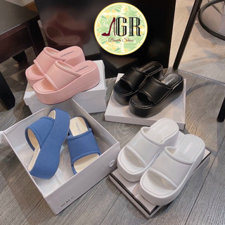 Dép xuồng bản to VIỀN Quai Phồng mềm cao 7 cm