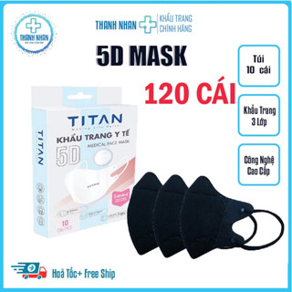 Thùng 100 Cái Khẩu Trang 5D Tấn Phát 3 Lớp Ôm Mặt Chống Nắng Tia UV