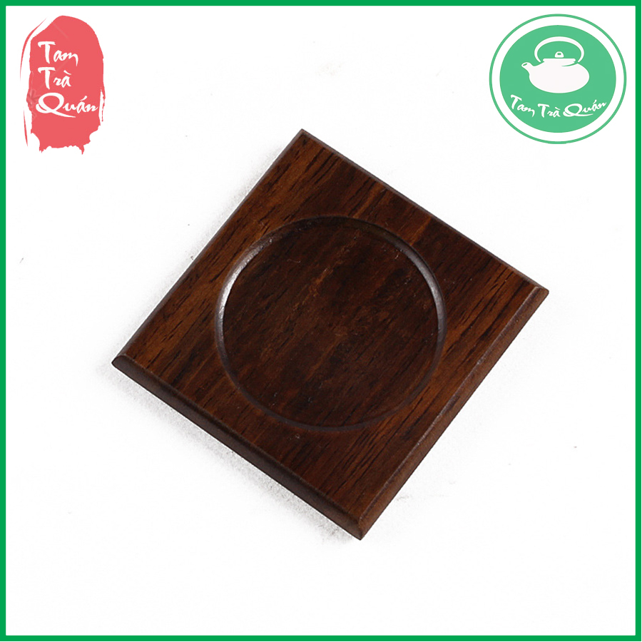 Đế lót chén trà gỗ mun | Dụng cụ bàn trà