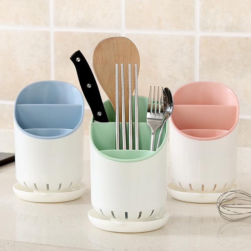 Ống đựng đũa, đựng thìa HT SHOP có đáy thoát nước bảo quản dụng cụ nhà bếp DN138