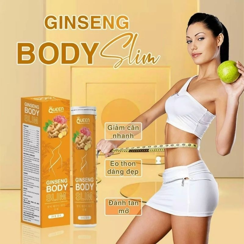 Viên Sủi Ginseng Body Slim cho người ăn kiêng, giúp giảm chất béo trong cơ thể, giảm cân - 20 viên