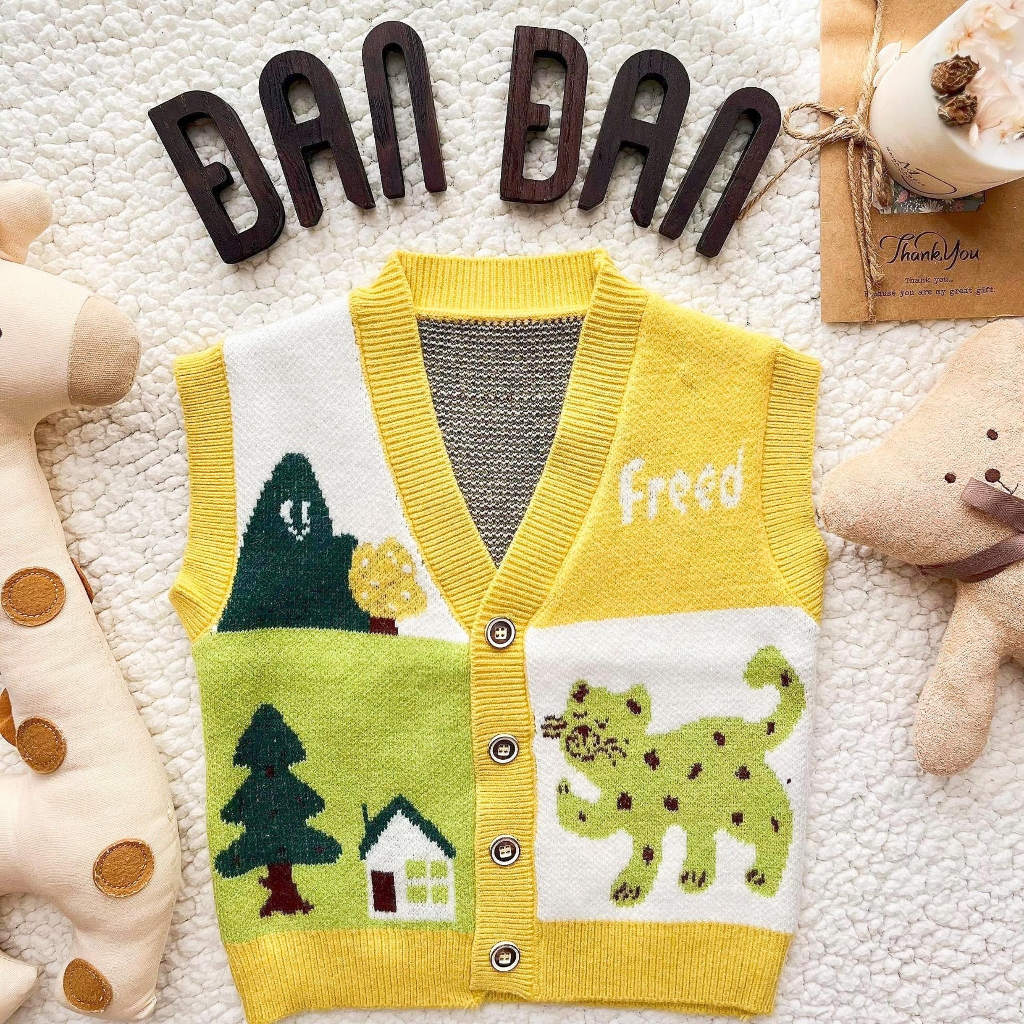 Áo len Áo gile Áo thu đông Nhiều mẫu họa tiết xinh xắn tươi tắn Cute Đáng yêu cho bé trai và bé gái
