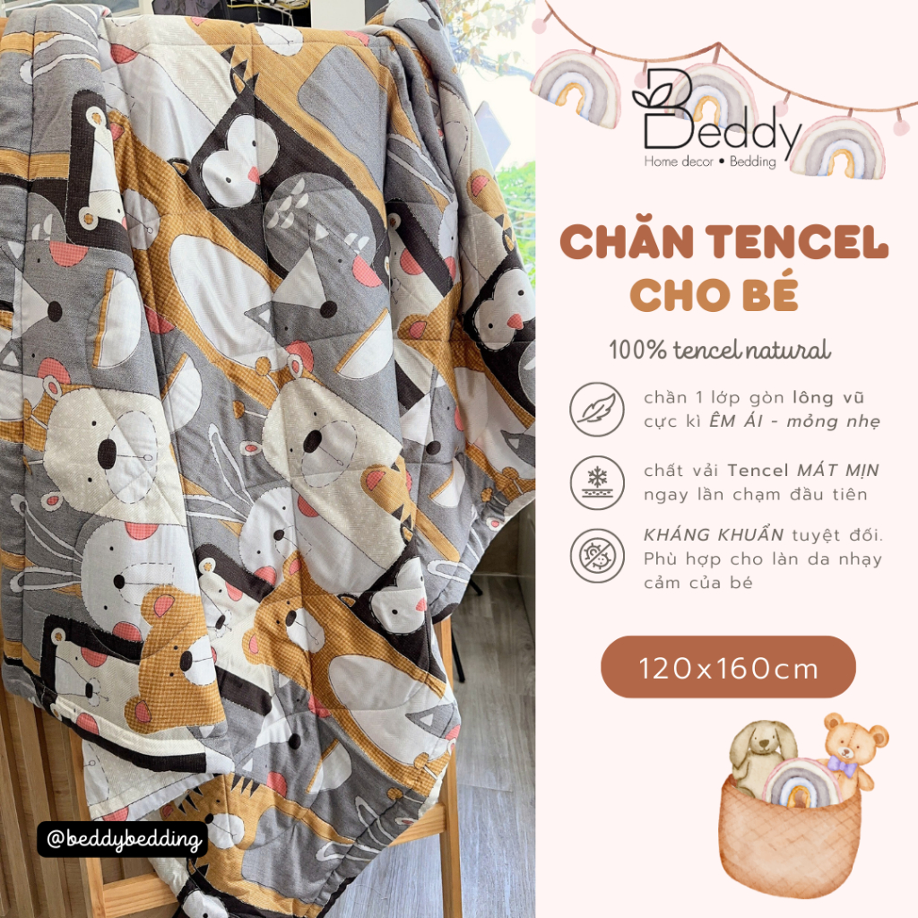 Chăn Tencel Cho Bé 120x160cm