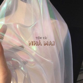 (6 màu) 1M Vải Voan Kính Bóng Ánh Xà Cừ Hologram Lấp Lánh (Hàng Loại 1)