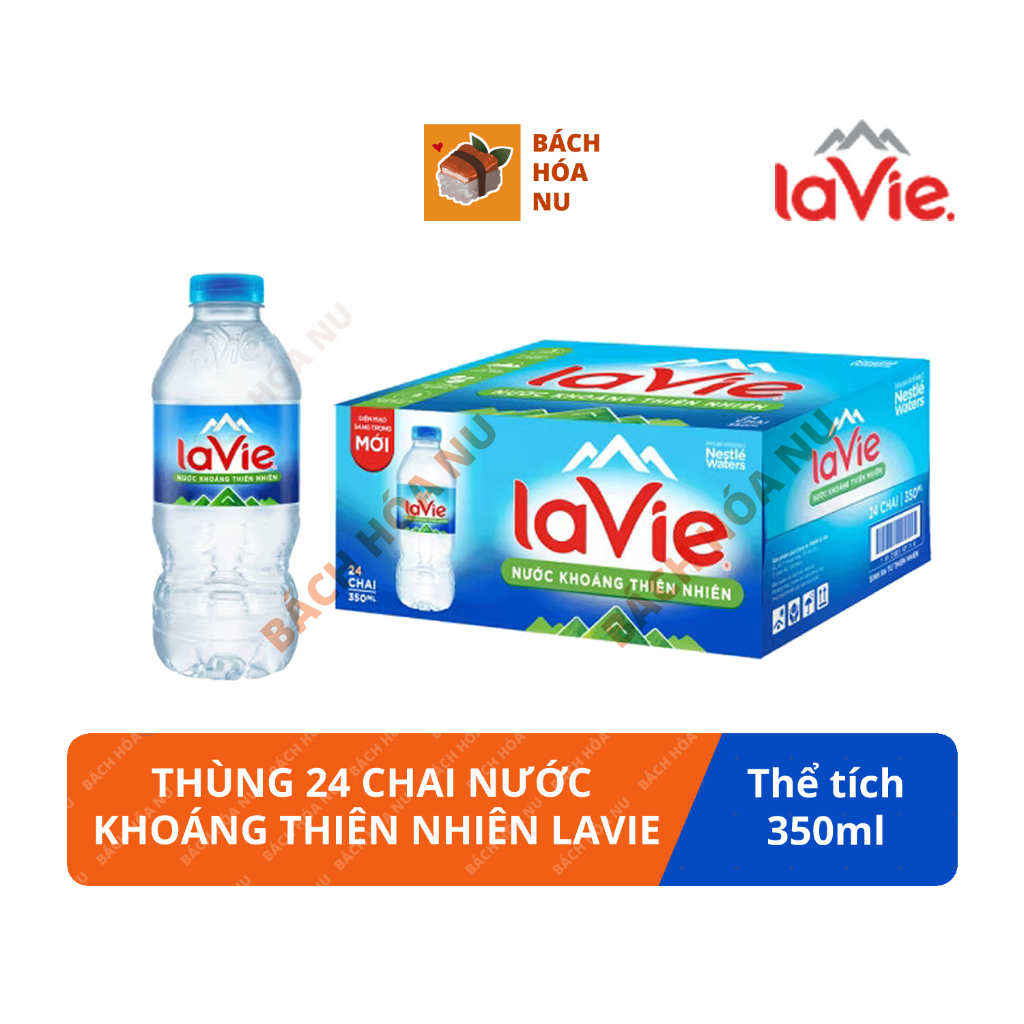 Thùng 24 chai nước khoáng thiên nhiên Lavie 350ml - Nước suối Lavie 350ml