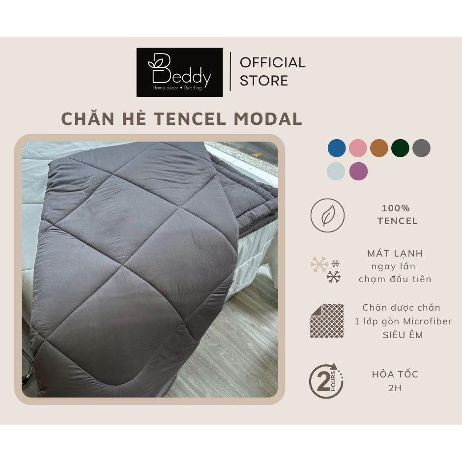 Chăn Lẻ Tencel Màu Trơn 200x240cm