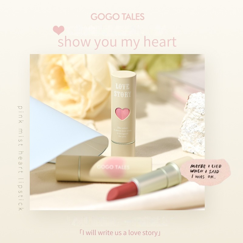 Son thỏi Gogotales Pink Mist Heart