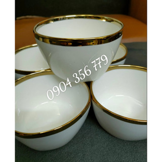 Bát sứ vuông viền vàng cao cấp