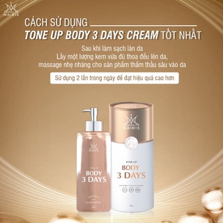 Kem Body 3 Days Mairis (300ml) Chống Nắng SPF 40+ Chính Hãng Truyền Trắng Tone Up