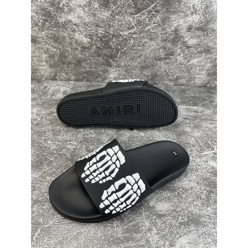 Dép nam Amiri hình xương, Dép quai ngang nam in hình xương 3D - Mẫu mới 2023 Hot
