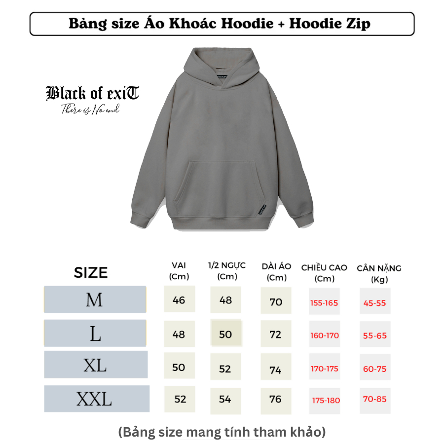 Áo hoodie nỉ bông BLACK OF EXIT Angel nam nữ form rộng thu đông Local Brand