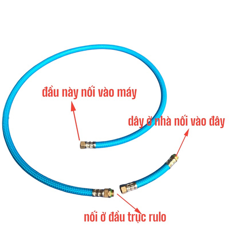 Rulo quấn dây ,Lô quấn dây cho máy rửa xe chạy dây đai,dây curoa quấn 50m,ren 14mm