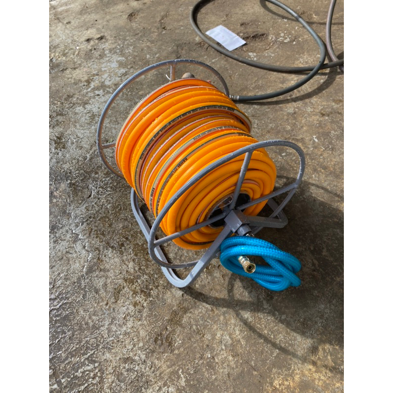 Rulo quấn dây ,Lô quấn dây cho máy rửa xe chạy dây đai,dây curoa quấn 50m,ren 14mm