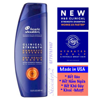 💐[USA 2/2025]Dầu Gội Head & Shoulder CLINICAL STRENGTH  400ml Hết Gàu Hết Ngứa