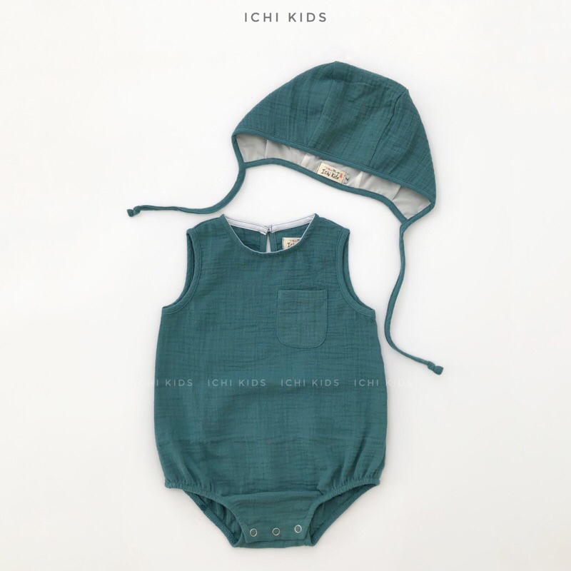 Bodysuit, body, romper, đồ liền thân cho bé sơ sinh vải xô muslin