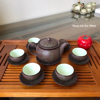 Ấm Chén Pha Trà Bát Tràng, Ấm Chén Uống Trà Bát Tràng GQA109