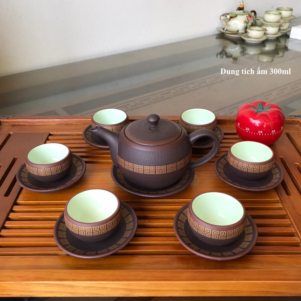 Ấm Chén Pha Trà Bát Tràng, Ấm Chén Uống Trà Bát Tràng GQA109