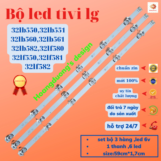 Thanh led tivi lg32lb551,32lb550,32lf550,32lb560,32lb561,32lb582,32lb580,32lf581,32lf582-dthoangduong.