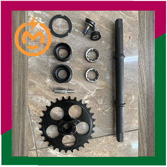 Bộ trục giữa gắn bàn đạp xe đạp điện Cap A, Pega, Hk bike, Fuji, Nijia...hàng chuẩn chính hãng