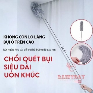 Chổi quét bụi quét trần, chổi lau bụi, chổi quét cán dài rút gọn