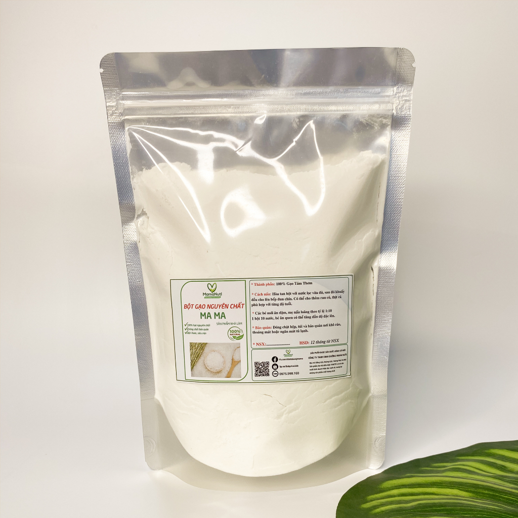 Bột Gạo Xay Nguyên Chất Mama Cho Bé Bắt Đầu Tập Ăn Dặm Bột Gạo Tẻ Làm Bánh Xay Từ Gạo Tám Thơm