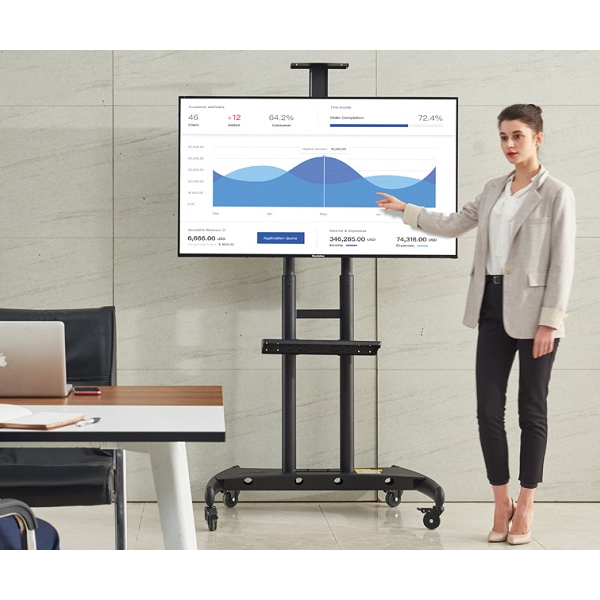 Giá treo tivi di động NB AVA1800-70-1P từ 55inch - 90inch Tải trọng 90kg, cao 1,6 m