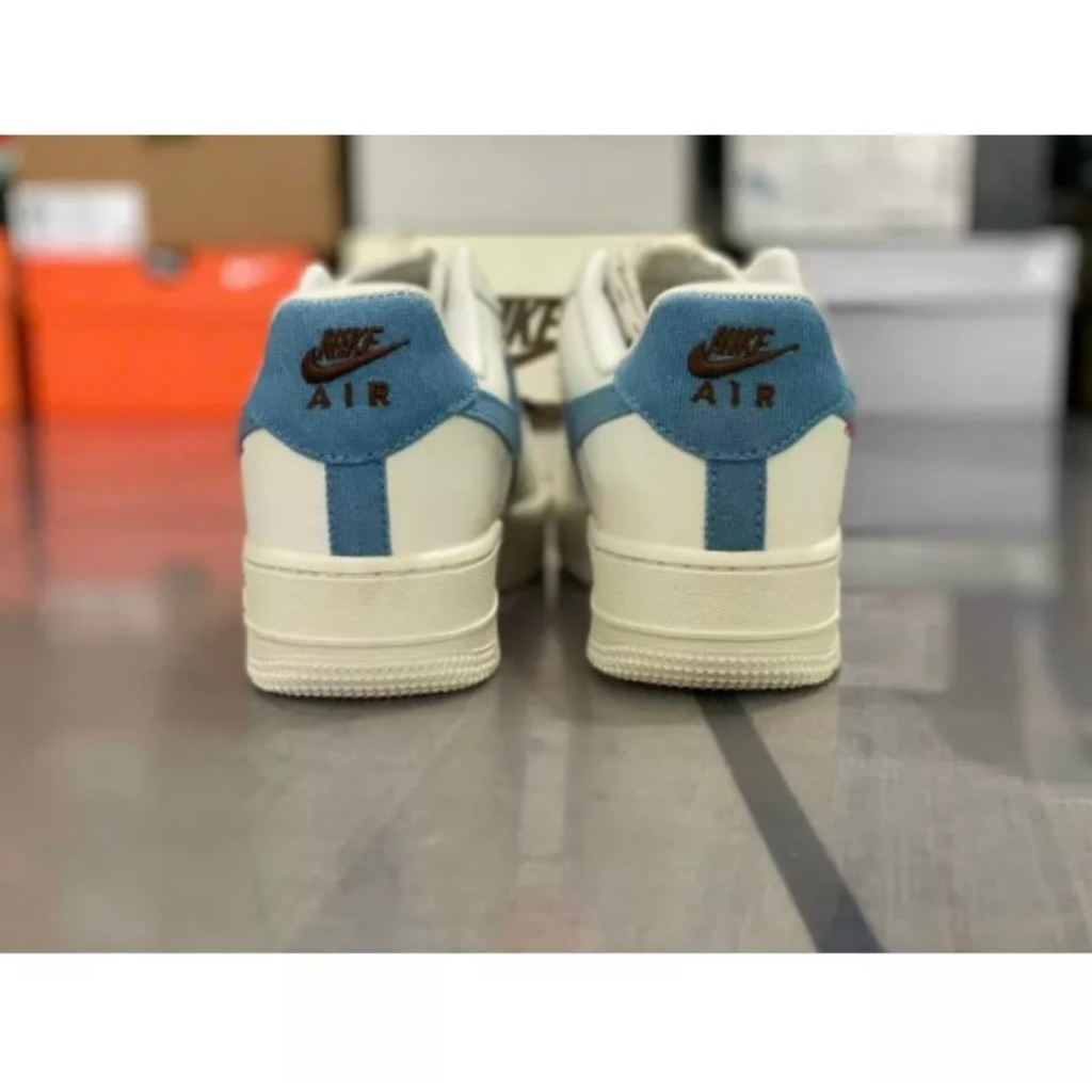 Giày Air Force 1 Just Do It màu trắng sữa hot 2023, Giày AF1 trắng sữa full box