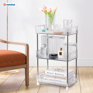 Kệ chữ nhật trong việt nhật 3 tầng, 2 tầng cao cấp. kệ hokori trong suốt việt nhật