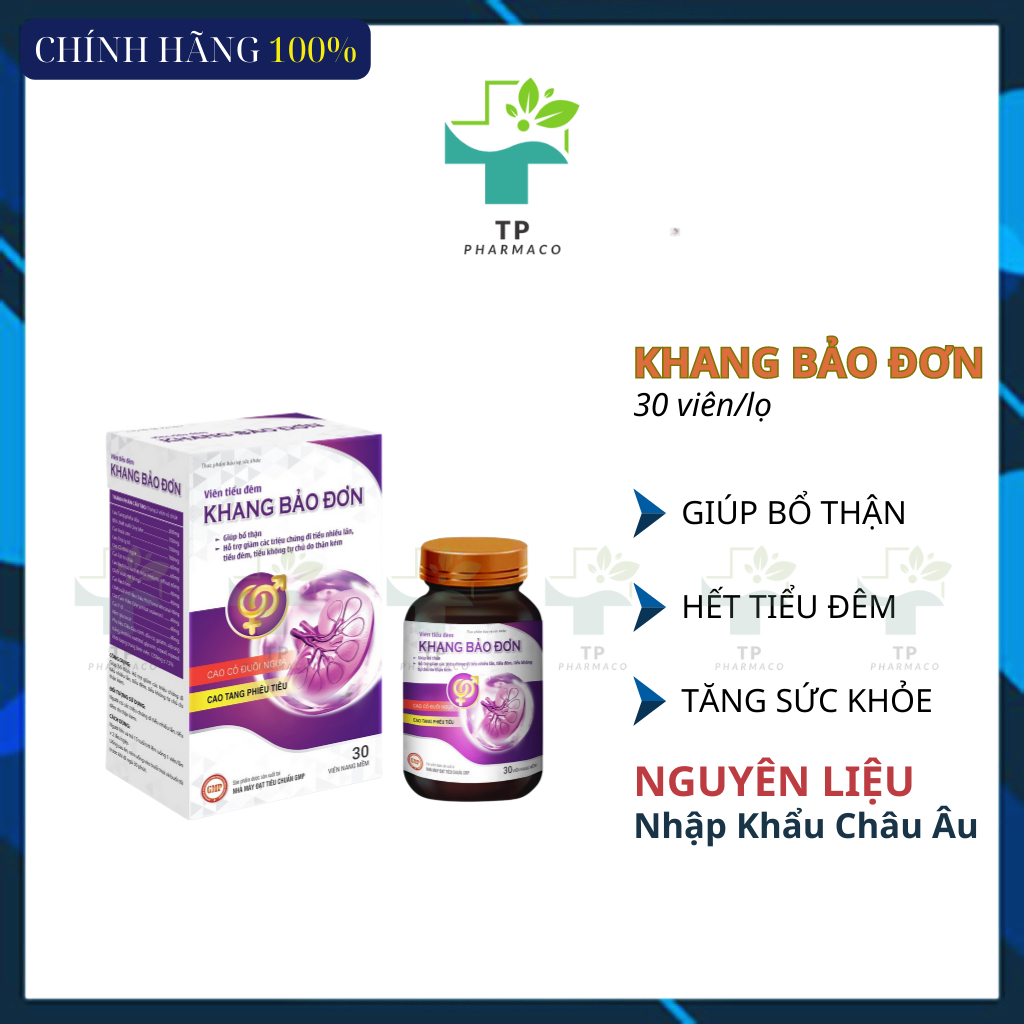 VIÊN TIỂU ĐÊM KHANG BẢO ĐƠN_Giúp bổ thận, hết tiểu đêm, tăng sức khỏe_30 viên/lọ