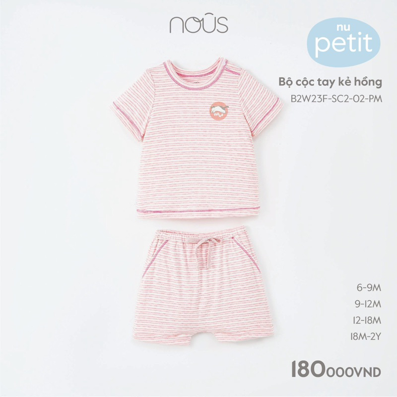 Bộ cộc cài vai size 6-24 tháng chất petit mềm mát cho bé yêu - Nu Petti